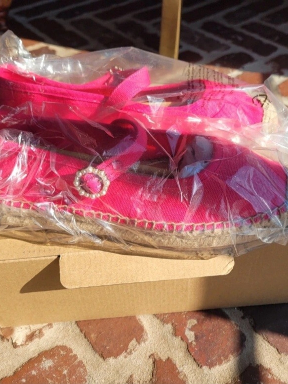 J. Crew Hot Pink Espadrille Flats with Decorative Buckle